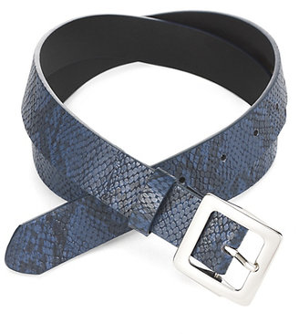 Marks and Spencer M&s Collection Faux Snakeskin Square Buckle Belt