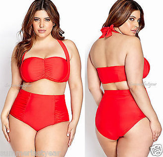 Forever 21 Red Retro Bikini Set Plus Sized Bikini Swim Suit Free Shipping