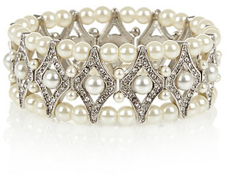 Marks and Spencer M&s Collection Pearl Effect & Diamanté Stretch Bracelet