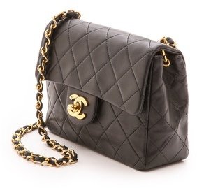 WGACA What Goes Around Comes Around Chanel Quilted Half Flap Mini Bag