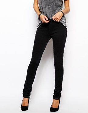Pepe Jeans Super Skinny High Waist Pocketless Jeans - Black