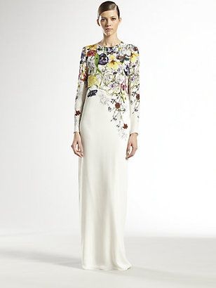 Gucci Silk Flora Infinity Gown