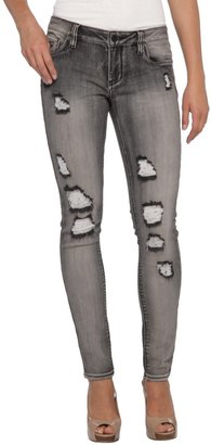 Dollhouse Junior's Deconstructed Skinny Jeans