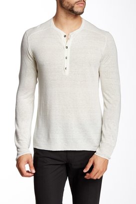 John Varvatos Collection Rib Henley Linen Sweater