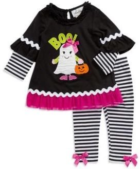 Rare Editions Baby Girls Two Piece Striped Halloween Set