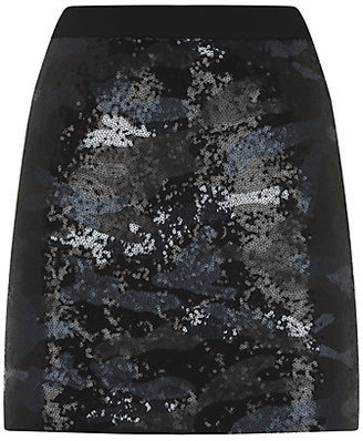 Ted Baker Mikania Camouflage Sequin Skirt