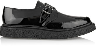 Saint Laurent Monk-strap patent-leather creepers