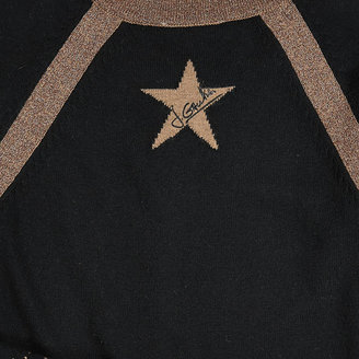 Junior Gaultier Fine knit cardigan with shiny lurex details
