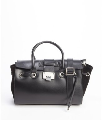 Jimmy Choo black leather and suede 'Rosa' tote