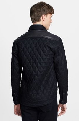 Rag and Bone 3856 rag & bone Quilted Shirt Jacket with Leather Trim