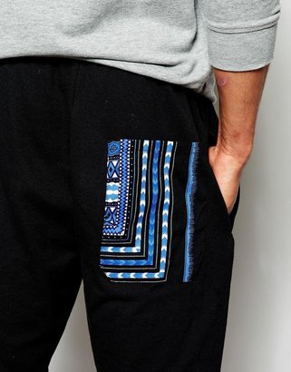 Reclaimed Vintage Jersey Shorts with aztec Pocket