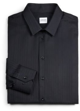 Armani Collezioni Tonal Stripe Dress Shirt