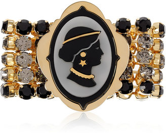 Miu Miu Gold-plated crystal cameo bracelet