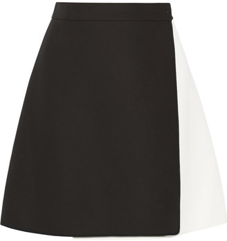 Fendi Cotton-crepe wrap mini skirt