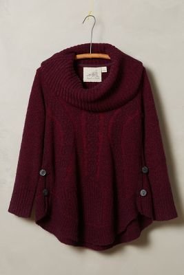Anthropologie Angel of the North Cabled Boucle Pullover