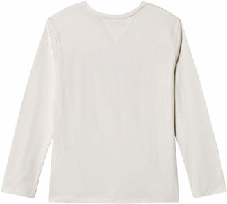 Tommy Hilfiger White Essential Branded Long Sleeve T-Shirt