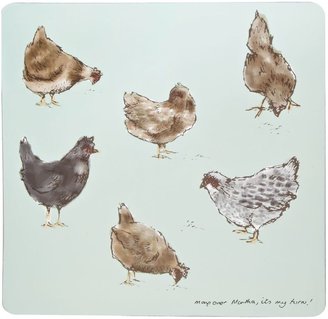 Inspire Watercolour chicken placemat set of 4