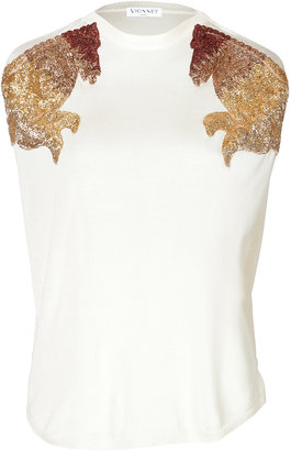 Vionnet Silk Knit Shell with Bead Embellishment