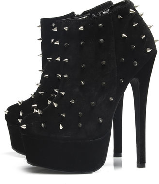AX Paris Suede All Over Spike Boot