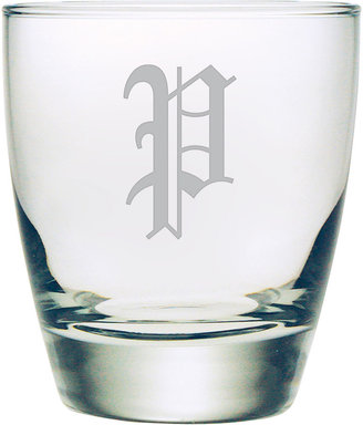 JCPenney 1 Letter Old English Monogrammed Double Old-Fashioned Glasses