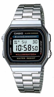 Casio - Unisex Silver Rectangular Dial Digital Watch A168wa-1Yes