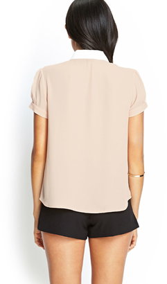 Forever 21 Contrast Peter Pan Collar Blouse