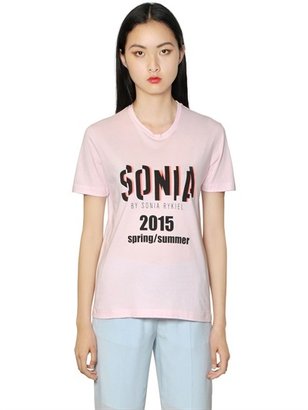Sonia Rykiel Sonia By Logo Printed Cotton T-Shirt