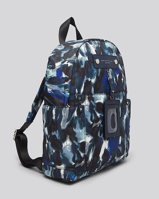 Marc by Marc Jacobs Backpack - Preppy Nylon Painterly Blue Print