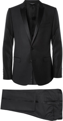 Dolce & Gabbana Black Gold-Fit Wool and Silk-Blend Tuxedo