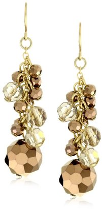 Kenneth Cole New York "Modern Vintage" Bronze Cherry Bead Shake Linear Earrings