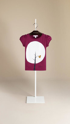 Burberry Tree Graphic Cotton T-Shirt