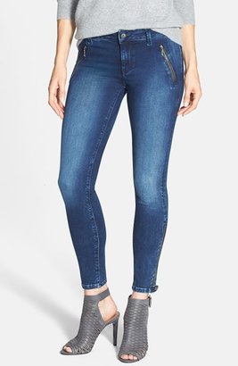 Mavi Jeans 'Carlotta' Zip Detail Stretch Ankle Skinny Jeans (Indigo)