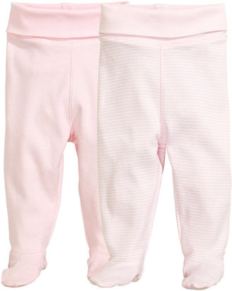 H&M 2-pack Leggings - Pink/Striped - Kids