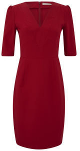 Matthew Williamson Women's Deep VNeck Stretch Tailored Dress - Red