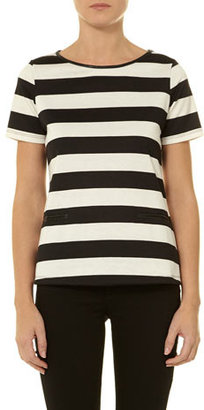 Dorothy Perkins Black and ivory stripe top
