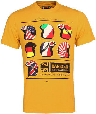 Barbour International Mustard Yellow Nationality Crew Neck T-Shirt