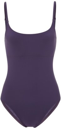 Karla Colletto Dark purple stretch nylon swimsuit