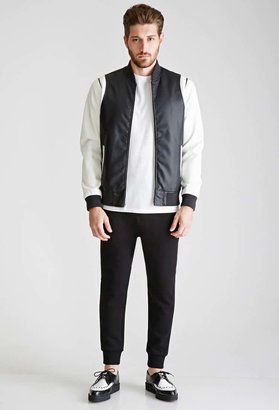 Forever 21 Faux Leather Bomber Jacket