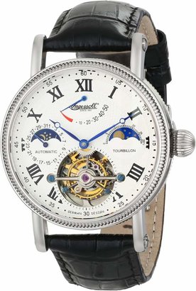 Ingersoll Men's IN5101WH Sonoma Tourbillon Stainless Steel Automatic Watch with Black Leather Band