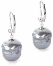 Majorica 12MM Grey Baroque Pearl & Sterling Silver Leverback Earrings