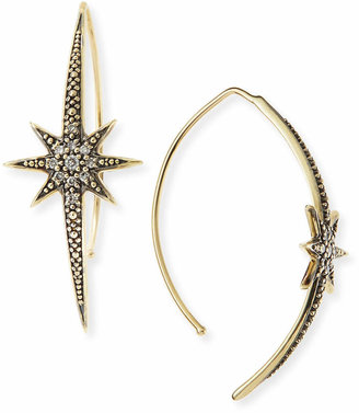 Mizuki Small Icicle Star Earrings with Diamonds