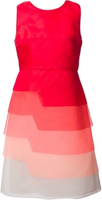 Fendi layered gradient dress
