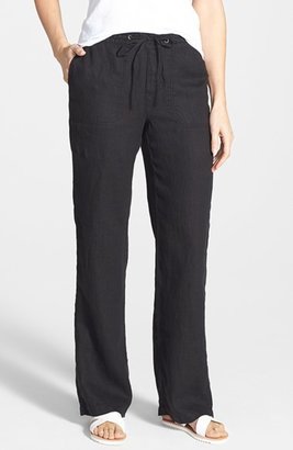 Caslon Drawstring Linen Pants (Regular & Petite)