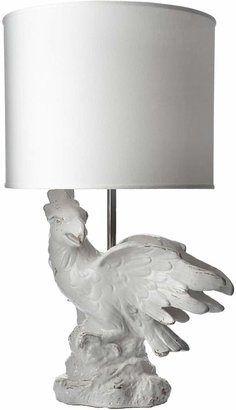 LS Collections Cockatoo Table Lamp, White