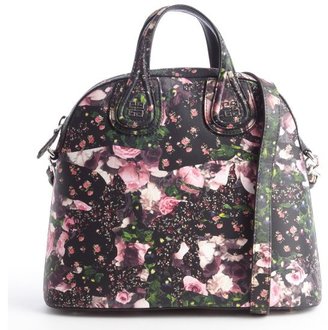 Givenchy black floral leather 'Nightingale' convertible tote