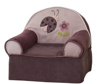 Lambs & Ivy Lambs and Ivy Luv Bugs Slip Cover Chair, Plum