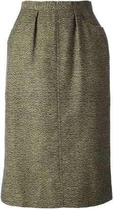 Christian Dior textured midi skirt