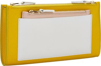 Smythson Panama Multi-Zip Wallet-Yellow