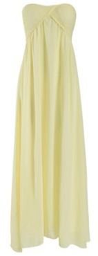 Alice & You Yellow ruched bandeau maxi dress