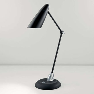 Houseology Chelsom Bullet Desk Lamp Satin Black & Chrome